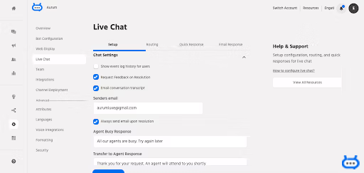 Configure chat settings accordingly.  (1)